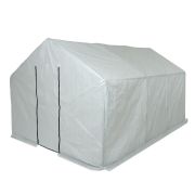 Теплица, 3.7 × 2.45 × 2.1 м, оцинкованный каркас, профиль 25 × 25 мм, спанбонд 90 г/м²