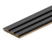 Панель Стеновая реечная МДФ Stella Beats De Luxe Black Lead 2700*119*16 (4шт/уп)