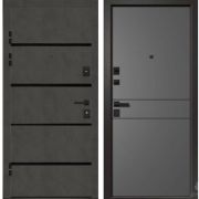 Дверь мет. DORSTON LOFT Муар черн. ВС-33/Ф-77 Бетон графит-Антрацит 860 L