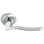 Ручка дверная Morelli Фонтан МН-04 SN/CP (белый никель/хром)