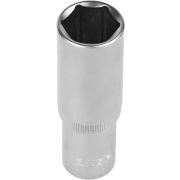 Головка торцовая удлиненная 19мм 1/2«, Cr-V. FLANK. хромированное покр.  ЗУБР »МАСТЕР