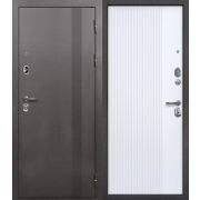 Дверь мет. ТАЙГА 9см Вертикаль БЕЛАЯ 2050*960 L