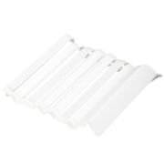 Накладки для плинтуса округлого 80мм Идеал Дюра (набор 8 элементов) Белый