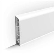 Плинтус Идеал Дюра Белый округлый 80мм 2,2м