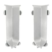 Угол внутренний алюминиевый 80мм серебро