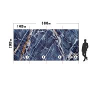 Гибкий камень серия Мрамор Сапфир 2840*1420мм (4,033м2/лист)