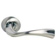 Ручка дверная МН-15 SN/CP (белый никель/хром) Сон Morelli