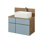 Тумба-умывальник Мишель 80 Дуб Рустикальный/Фьорд