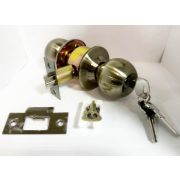 Ручка-кноба круглая MZ-SC-01 бронза ключ-фиксатор