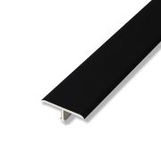 Профиль стык Т-образный (укороченная ножка) 14мм 2,7м анод. черный матовый