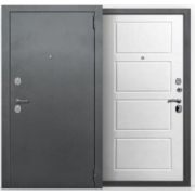 Дверь мет. 2К Стандарт Антик серебро Лофт белый 2050*960 R