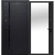 Дверь мет. Черное Зеркало  NEW (75мм) 2050*960 L