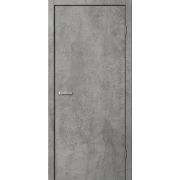 Дверное полотно глухое гладкое Цемент темный ЧЕРНАЯ КРОМКА 900