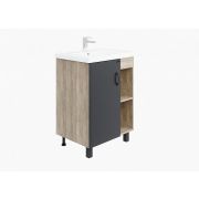 Тумба ТИМБЕР 60.01 сер.мат/ дуб сонома (ум. Фостер-60)