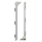 Заглушка левая алюминиевая 60мм серебро