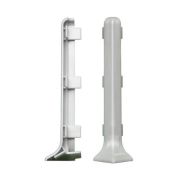 Угол внешний ЛУКА ПВХ для ал.плинтуса ПЛ 60 серебро