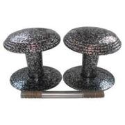 Ручка дверная РДК-115 /Антик Серебро/ РЕЖ