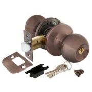 Ручка-защелка дверная 6072 AC-E Ключ-фиксатор Медь