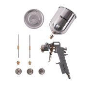 Краскораспылитель с пневмат.верхним бачком 0,6 л+сопла диам.1,2,1,5,1,8 мм// Matrix