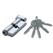 Цилиндр DÖRF 60, ключ/БАРАШЕК,английский,5 ключей,никель 30*30