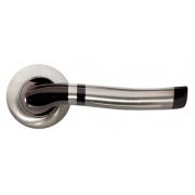 Ручка дверная DIY МН-04 SN/BN (белый никель/черный никель) «Фонтан», Morelli