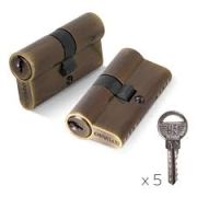 Цилиндр 60 (ZA/60) 1000ZAKey60 (25+10+25) AB бронза FUARO