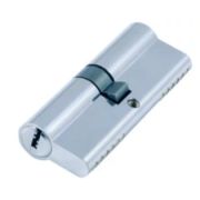 Цилиндр DÖRF 90, ключ/ключ,английский,5 ключей,никель 45*45