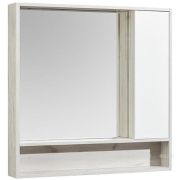 Зеркальный шкаф Флай 100 Белый/Дуб крафт бел