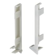 Заглушка ЛУКА ПВХ (правая+левая) для ал.плинтуса ПЛ 60 серебро