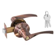 Ручка-защелка 3В-2-01/ключ-фикс/Старая медь/ НОРА