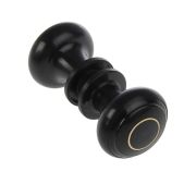 Ручка-кнопка пластмассовая черная с золотом 3651716