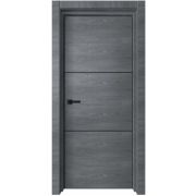 Дверное полотно LINE 3 Ольха серая черн. молдинг АЛ КРОМКА С 4х сторон 600