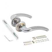 Ручка дверная АЛЛЮР СТАНДАРТ мат.никель/хром квадрат 130мм