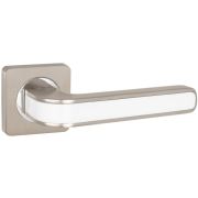 Ручка дверная PUNTO FUTURA ZQ SN/WH-19 матовый никель/белый