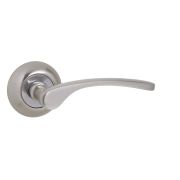 Ручка дверная CORSA AJ SN/CP-3 Матовый никель/Хром, квадрат 105мм