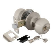 Ручка-защелка дверная 6072 SN-E Ключ-фиксатор Мат.никель