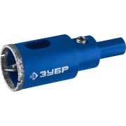 Коронка алмазная по кафелю с сверлом и имбусовым ключом зерно 60 40 мм ЗУБР 29850-40