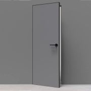 Дверное полотно VELLDORIS INVISIBLE 42/BL 800 (замок 1895+петли Kubica K1019) черная кр. с 4х сторон