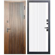 Дверь мет. ДВМ ПРОТЕРМА МУАР Винорит патина/Белый мат 2050*860 R